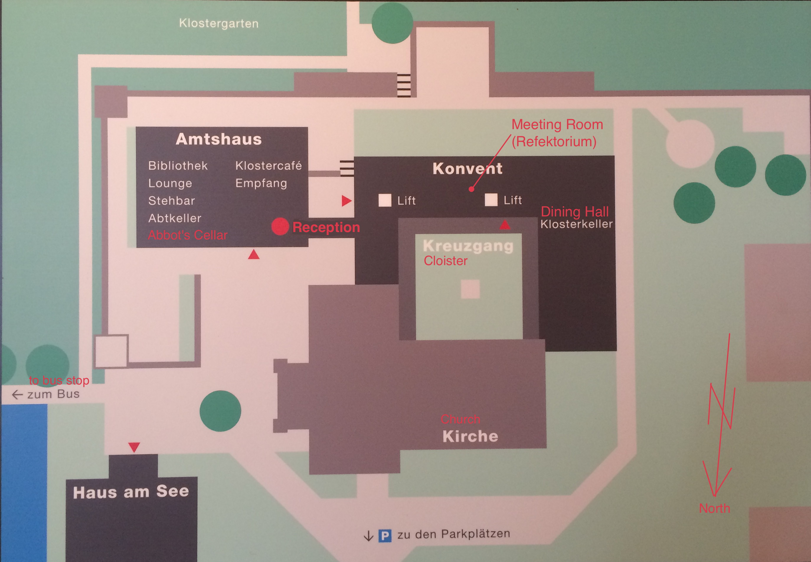 Situation plan of the Kappel am Albis Seminar Center