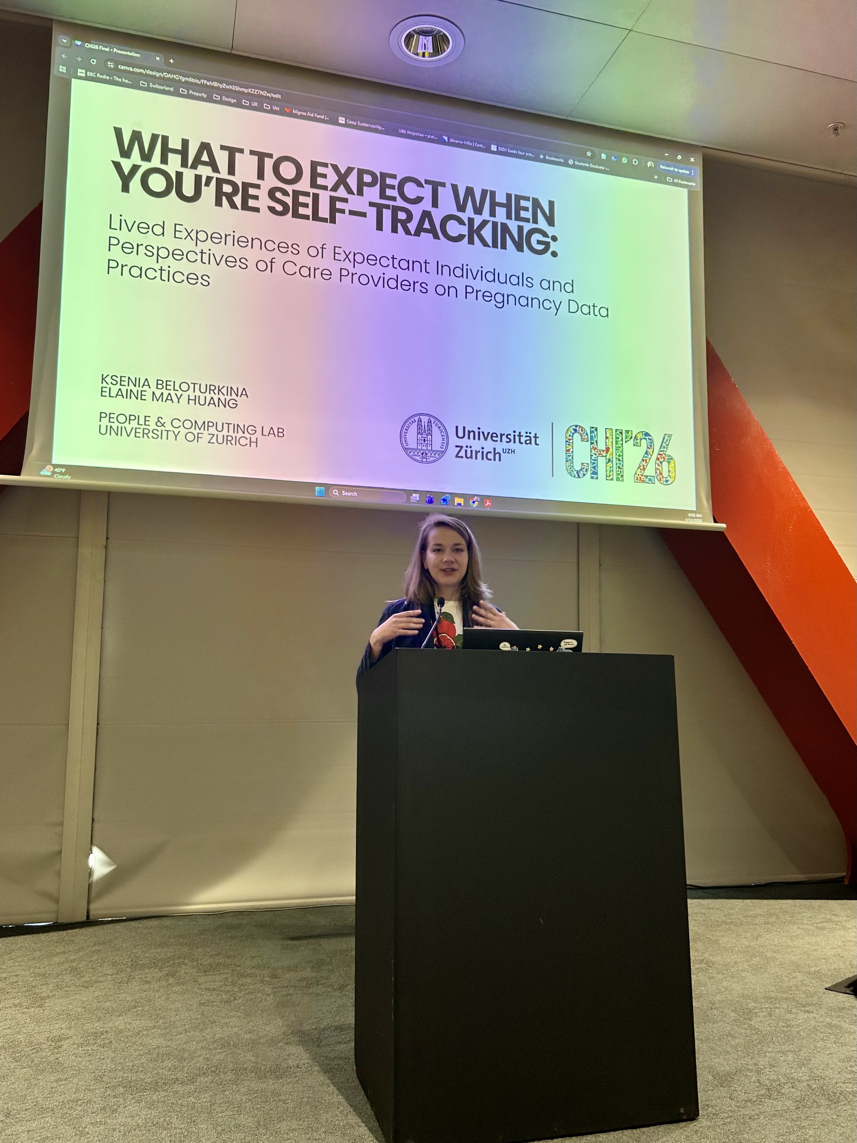 Ksenia Beloturkina presenting at ACM CHI 2026