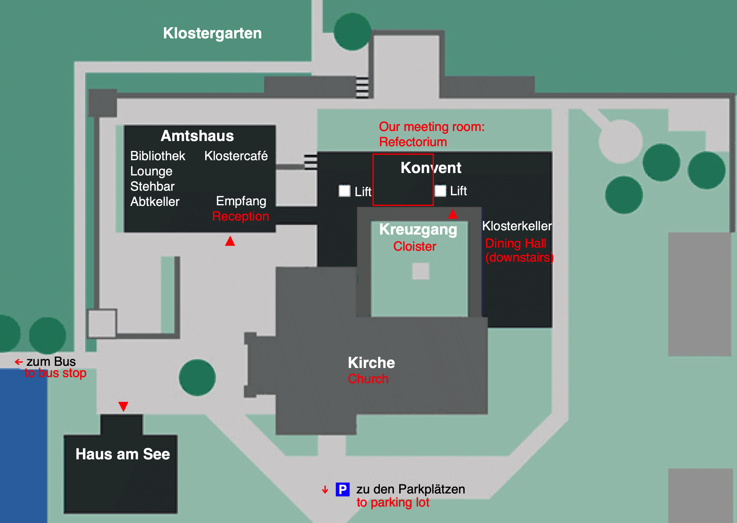 Venue map of Kloster Kappel